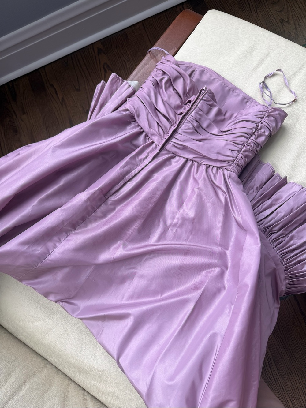 Victor Costa 70s Strapless Taffeta Evening Gown - Picture 16 of 16